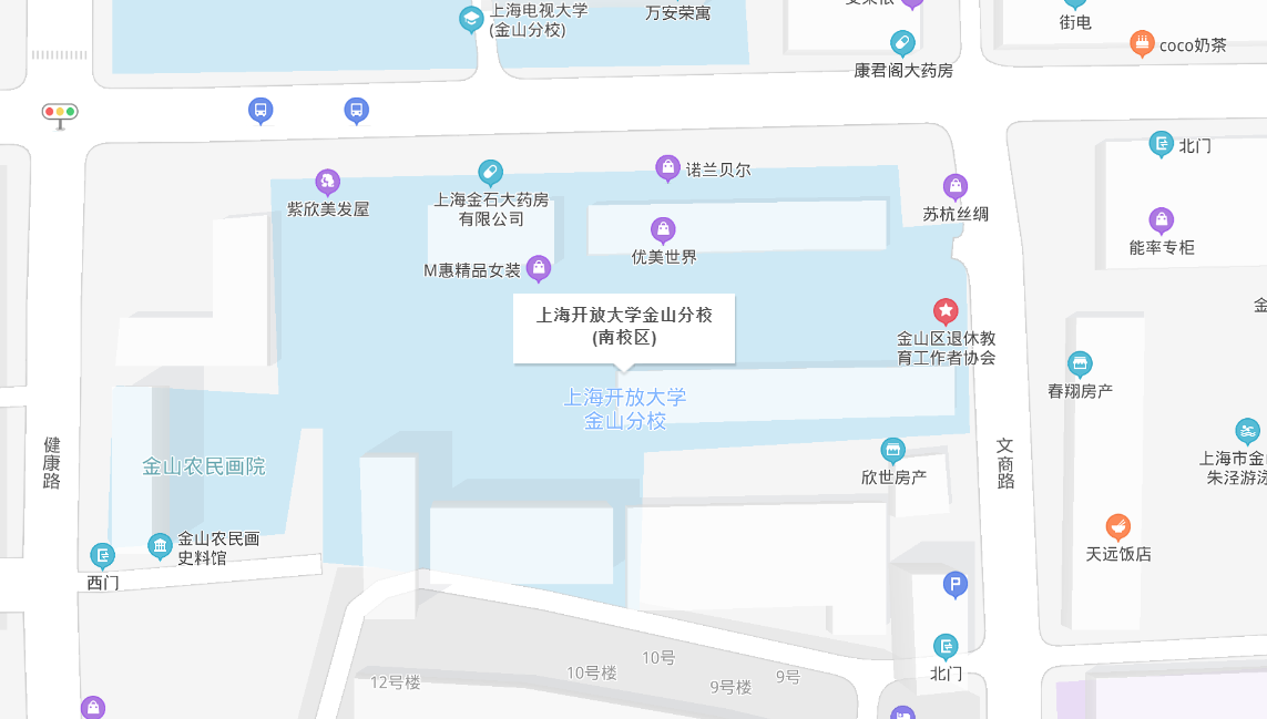 上海开放大学金山分校地图