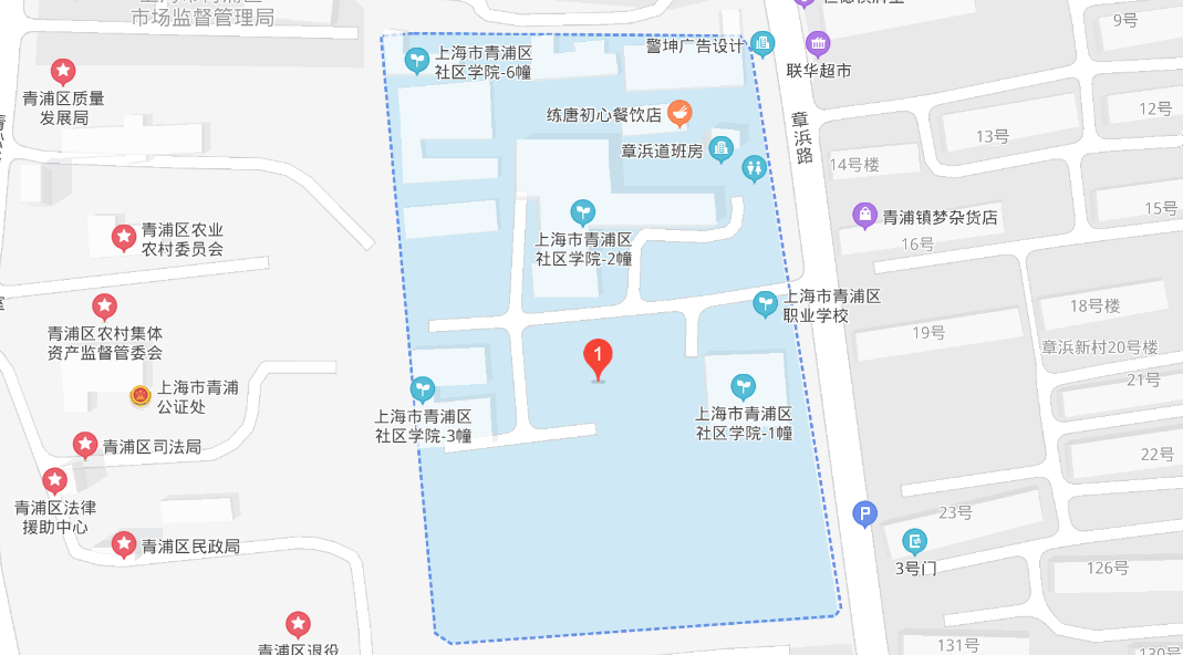上海开放大学青浦分校地图